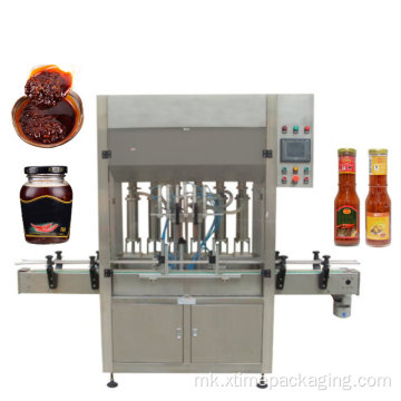 Комплетна автоматска машина за полнење сос од 4 млазници